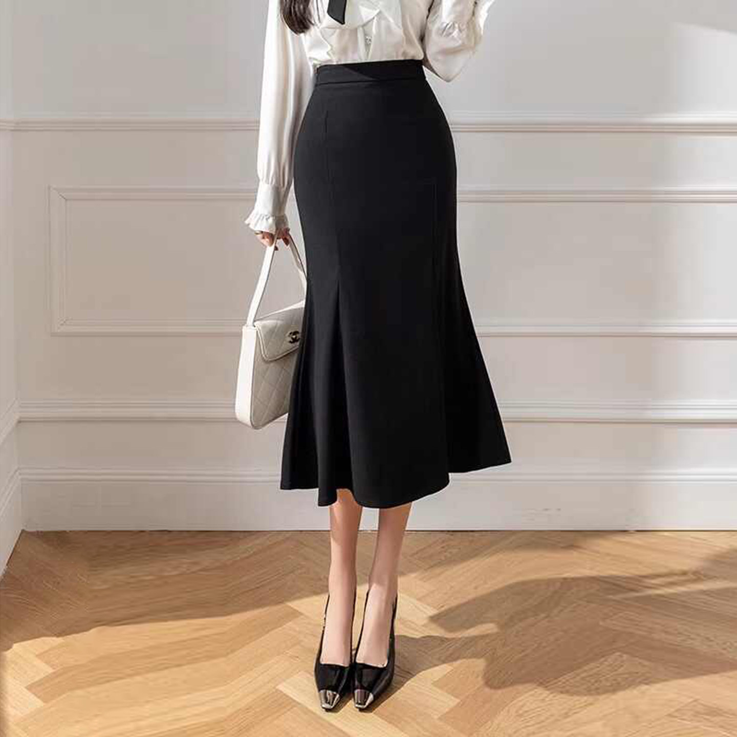 高腰显瘦包臀裙修身鱼尾裙