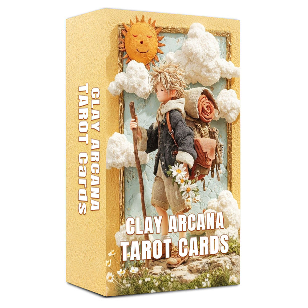 原创泥之奥义塔牌The Clay Arcana Tarot天地盖12×7英文卡牌游戏