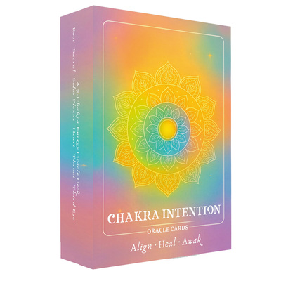 原创 查克拉神谕Chakra Intention Oracle天地盖12X8英文卡牌游戏