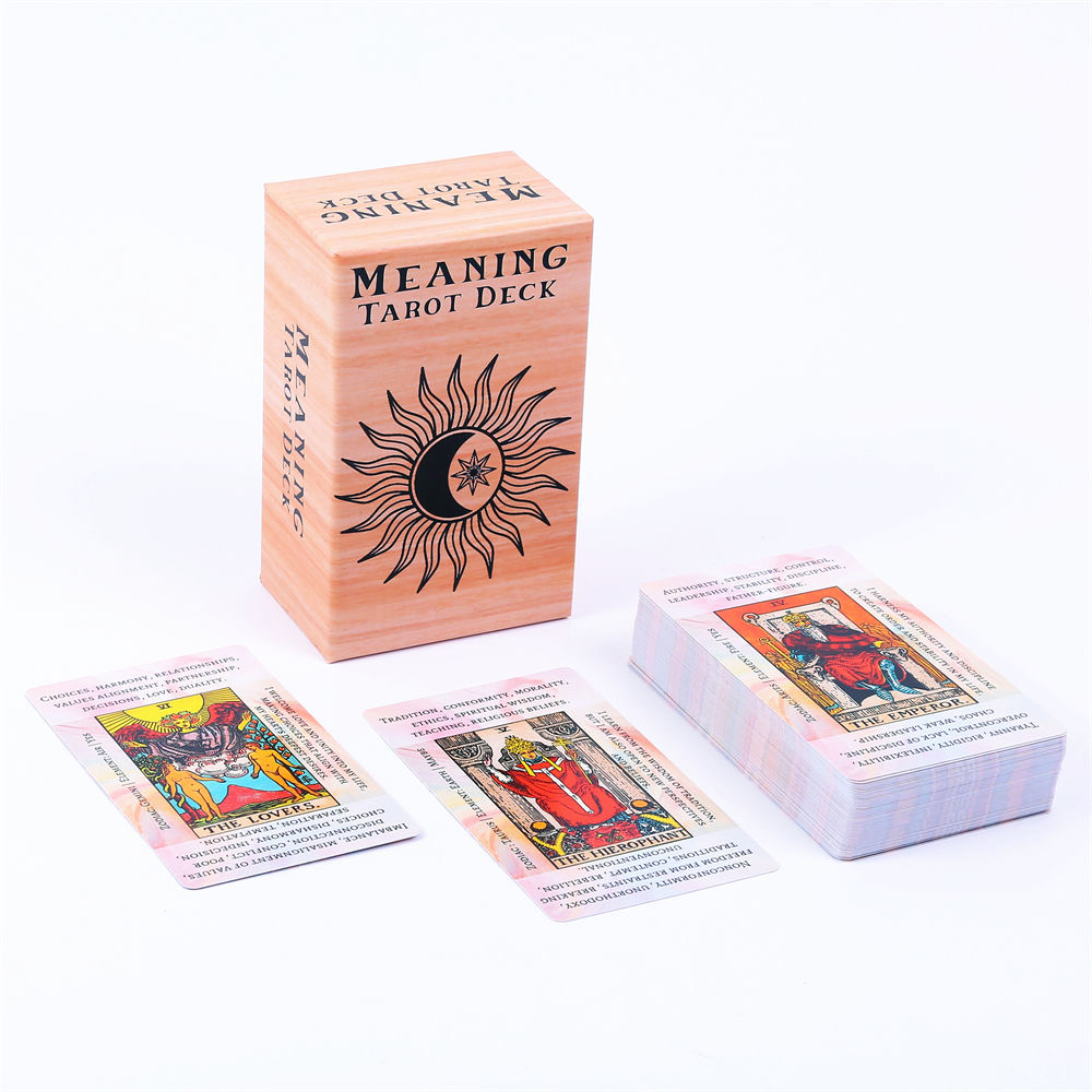 78张tarot meaning关键词牌面抽屉式礼盒款 12*7cm带说明书牌袋