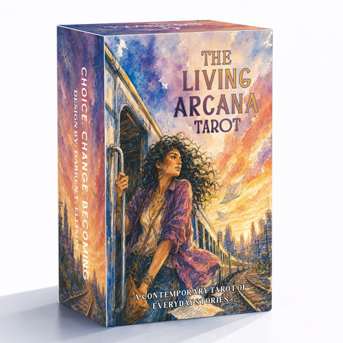 原创先知塔牌The Living Arcana Tarot天地盖 12X7CM英文卡牌游戏
