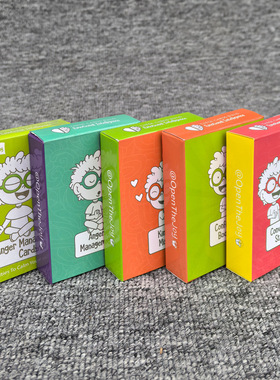 愤怒管理卡Anger management cards儿童纸牌游戏卡通图案英文纸牌