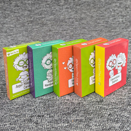 愤怒管理卡Anger management cards儿童纸牌游戏卡通图案英文纸牌