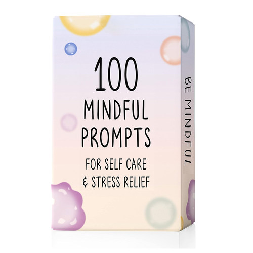 日常自我探索卡牌100个正念提示100 MINDFUL PROMPTS英文桌游卡牌