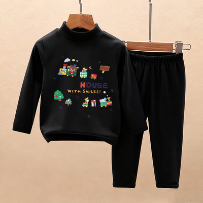 2025新款儿童保暖内衣套装男女童半高领秋衣秋裤保暖衣秋冬季