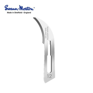 英国进口手术刀片swann morton 12号弯刀手机维修贴膜刀片碳钢