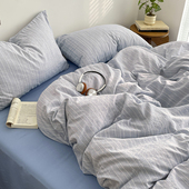 A类床上用品四件套纯棉全棉2026新款 被套床单宿舍单人三件套床笠4