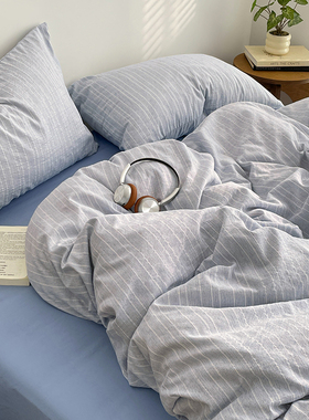 A类床上用品四件套纯棉全棉2026新款被套床单宿舍单人三件套床笠4