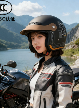 新款3C认证电动摩托车头盔男女士冬季保暖半盔全盔四季通用安全帽