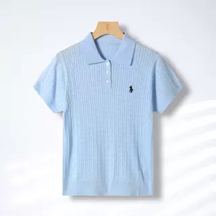 梅子 新品 甄选 PX2502S0573 上新全绞花翻领短袖 POLO衫