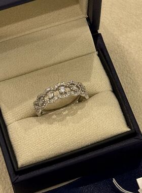 日本青山小众设计999纯银蕾丝花边戒指高级感送女友生日礼物指环