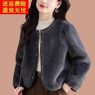 皮毛一体2025新款爆款海宁皮草外套女小个子毛毛加厚年轻时尚洋气