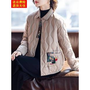 中老年女士羽绒服女洋气妈妈冬装外套2025新款50多岁秋冬季上衣服