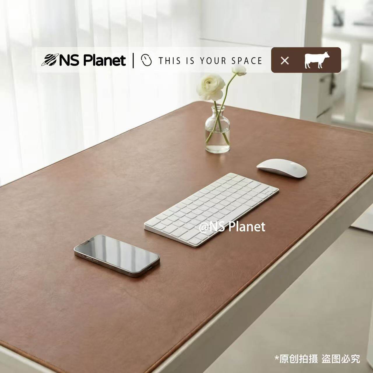 轻奢高级感复古牛皮纹餐桌垫双面防水写字办公电脑鼠标垫定制尺寸