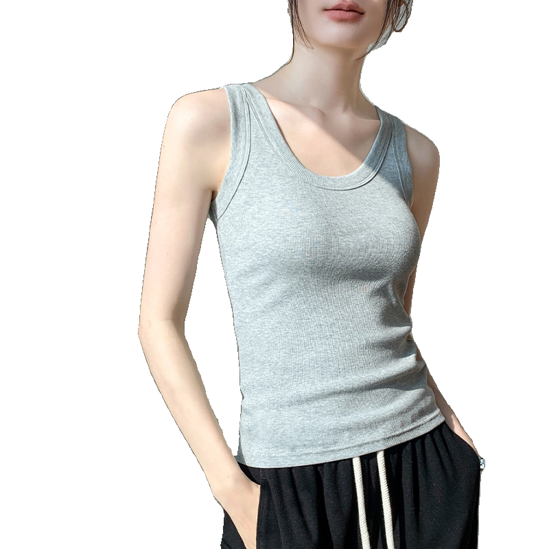 歌倍尚吊带背心女2025夏季新款辣妹风美背修身纯色衬衫内搭上衣潮