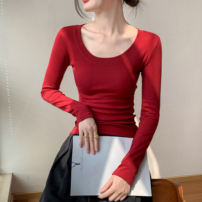 歌倍尚基础款长袖打底衫女