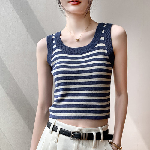 冰丝针织衫吊带背心女2025春季