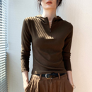 外穿磨毛拉链打底衫 流行长袖 上衣女 新款 连帽内搭卫衣女2025秋冬季