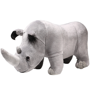 可爱犀牛公仔毛绒玩具动物园玩偶男童布娃娃抱枕生日礼物儿童摆件