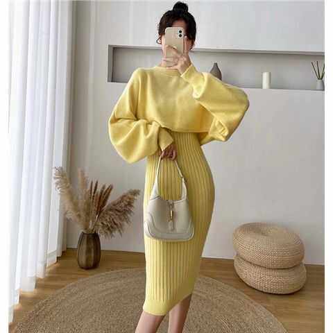 小个子盐系炸街套装女打底裙2024秋冬季时尚新款毛衣连衣裙两件套,女装/女士精品,毛针织衫,淘宝优惠券,粉丝福利购,淘宝优惠卷