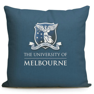 墨尔本大学纪念品澳大利亚澳洲名校周边校徽礼品沙发靠垫抱枕