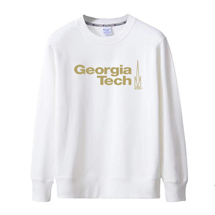 新款Georgia Tech美国佐治亚理工学院纪念衫纯棉衣服圆领套头卫
