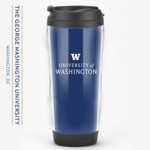 美国华盛顿大学UWashington周边UW纪念品定制校徽礼品水杯