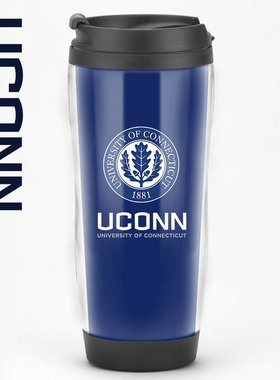 康涅狄格大学UConn纪念品周边水杯美国名校留学礼品咖啡杯