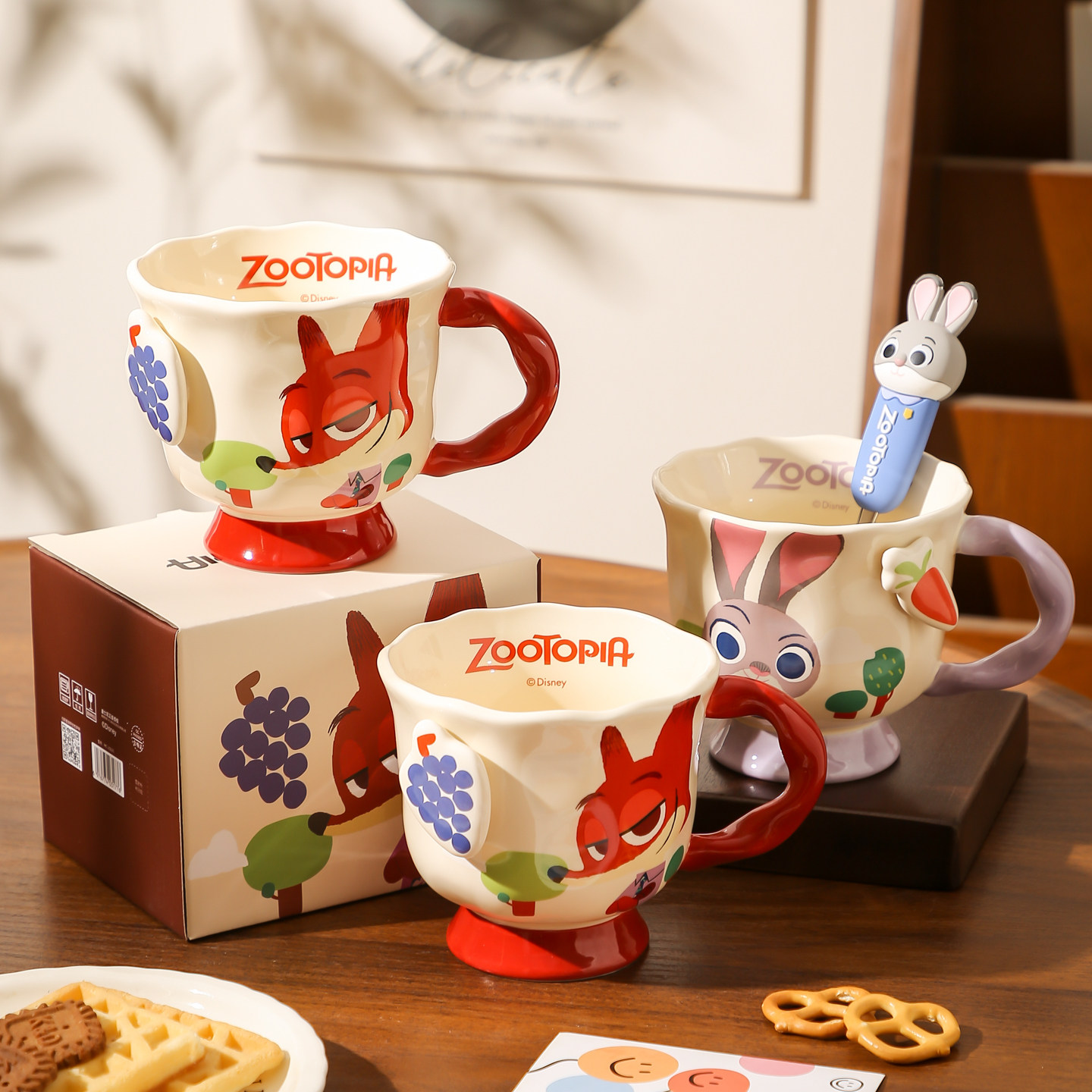 疯狂动物城正版陶瓷马克杯情侣家用可爱水杯女生日圣诞伴手礼杯子,餐饮具,马克杯,淘宝优惠券,粉丝福利购,淘宝优惠卷