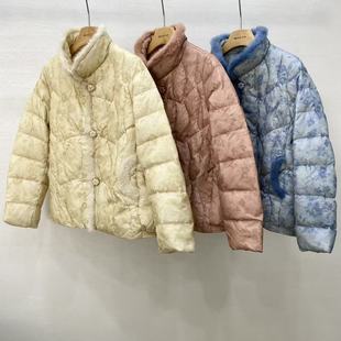 宫廷风毛毛立领轻便90白鹅绒羽绒服外套 复古韵中式 2025冬季 新品