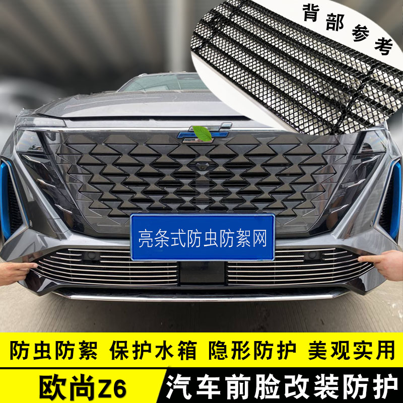 22-24款长安欧尚Z6中网改装饰条 前脸专用汽车用品防虫网配件亮条
