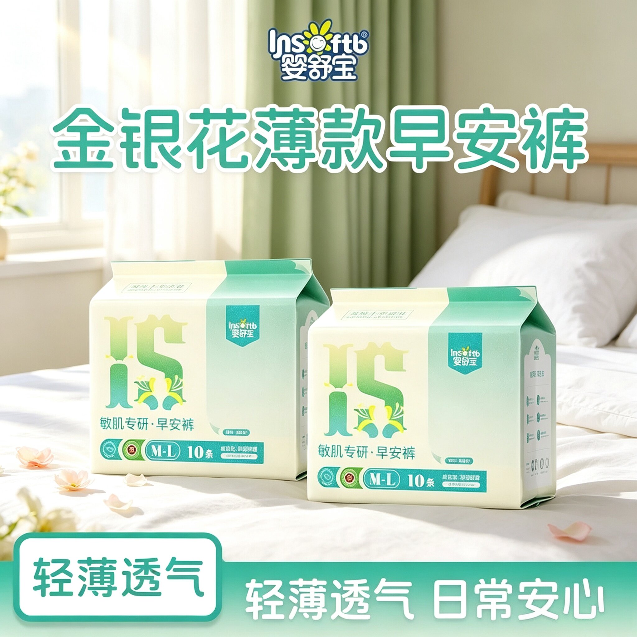 婴舒宝金银花薄款少女安睡裤
