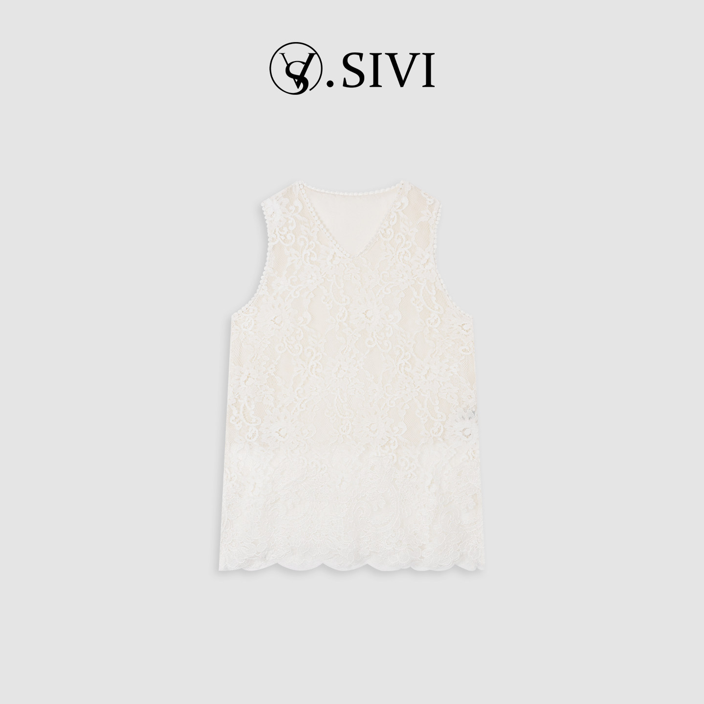 熙薇【精致花卉】2026新款蕾丝钩花百搭宽松长款马甲M2021