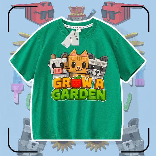 跨境新品Grow A Garden种植花园衣服男童女童短袖t恤夏季半袖上衣