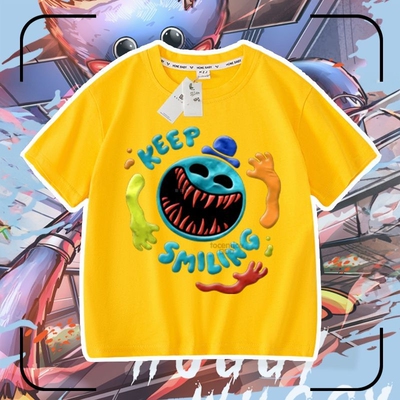 跨境外贸Doey the Doughman游戏周边短袖T恤男女童上衣半袖打底衫