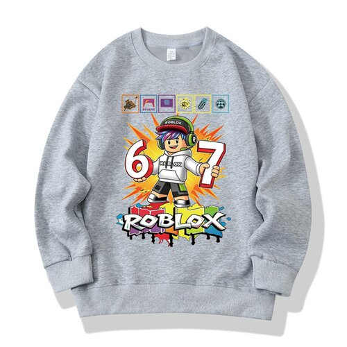 Roblox罗布乐思男童卫衣春秋中大童纯棉衣服帅气潮流学生百搭上衣