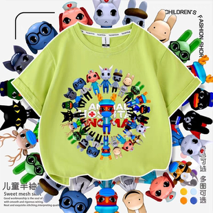 新款Animal Hospital动物医院roblox游戏儿童短袖t恤半袖上衣服潮