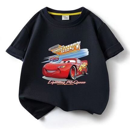Mcqueen Cartoon Children's Clothing 2026 Short-Sleeve T-Shirt Pure Cotton Summer Versatile Student New Style Boys' Half-Sleeve T-Shirt Sports