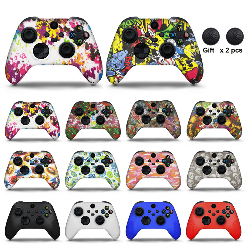 微软Xbox Series手柄保护套Series S/X硅胶壳摇杆帽磨砂适用配件