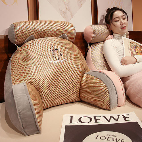 凉席床头软包靠垫抱枕床上沙发