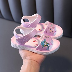 新款儿童凉鞋韩版女童公主鞋学生鞋软底沙滩鞋女孩小中童平底凉鞋