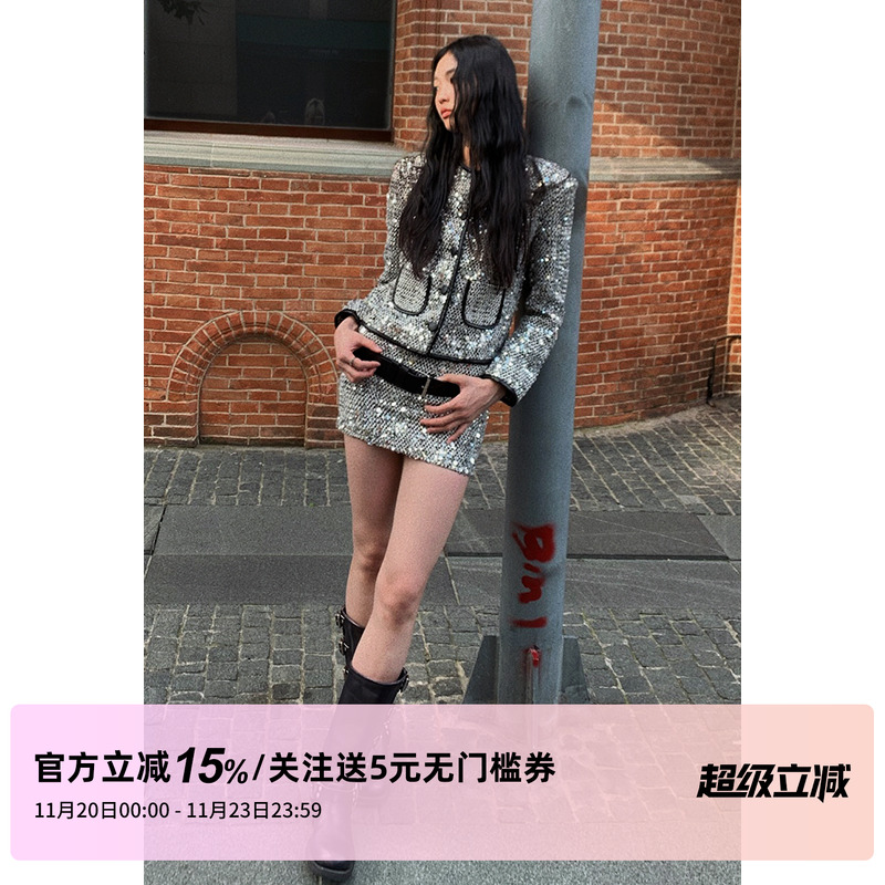 1PSTUDIO低腰短裙上衣套装