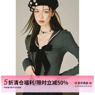 STUDIO 针织衫 限时清仓 学院风套装 百褶裙两件套裙 5折秒杀