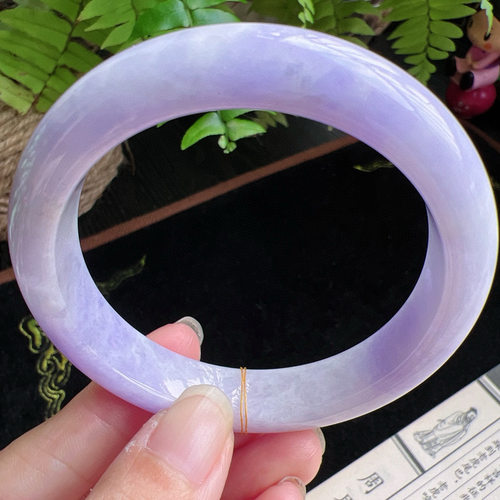 57圈口缅甸天然A货老坑种玉镯平洲翡翠手镯精选编号049D0317E