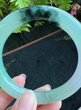 圆条58圈口缅甸天然A货老坑种翡翠手镯玉镯子平洲直供001D0201