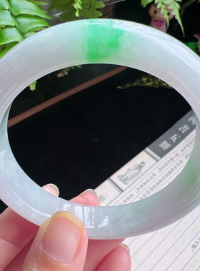 59圈口缅甸天然A货老坑种玉镯平洲翡翠手镯精选编号057D0310E