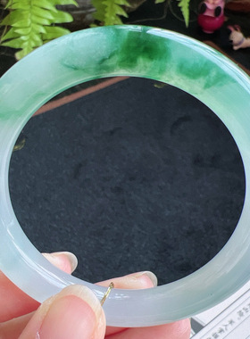 圆条54圈口缅甸天然A货老坑种翡翠手镯玉镯子平洲直供077D0202E