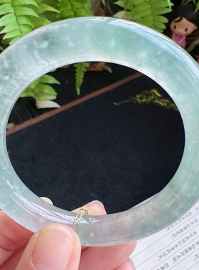 圆条53圈口缅甸天然A货老坑种翡翠手镯玉镯子平洲直供099D0128