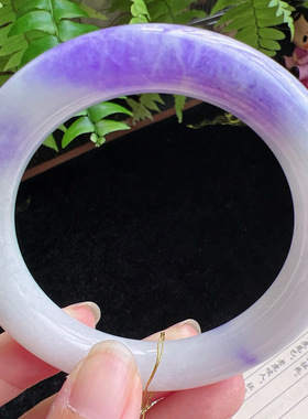 圆条56圈口缅甸天然A货老坑种玉镯平洲翡翠手镯精选编号047D0319E