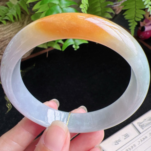 58圈口缅甸天然A货老坑种玉镯平洲翡翠手镯精选编号047D0322E